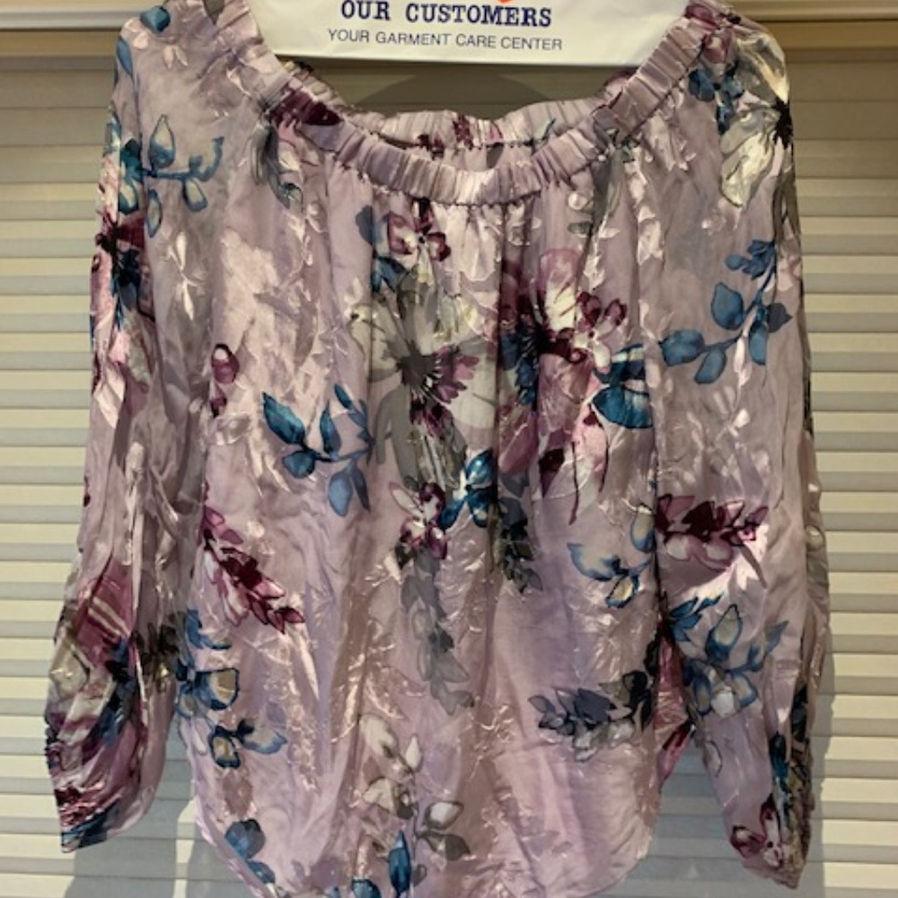 Pink and burgundy blouse